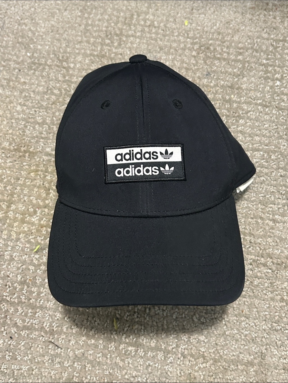 adidas Black Men’s Logo Cap with Patch